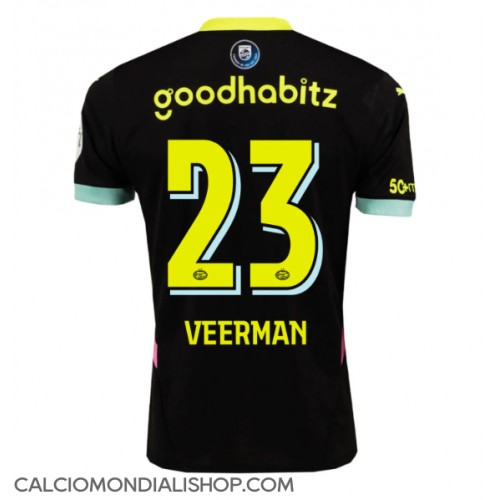 Maglie da calcio PSV Eindhoven Joey Veerman #23 Seconda Maglia 2024-25 Manica Corta